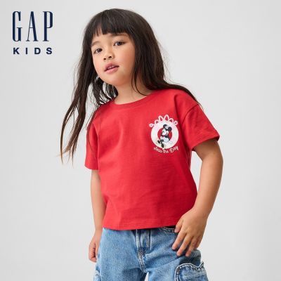 【GAP】Gap × Disney 嬰兒及幼兒圖案T恤-現代紅(897658)