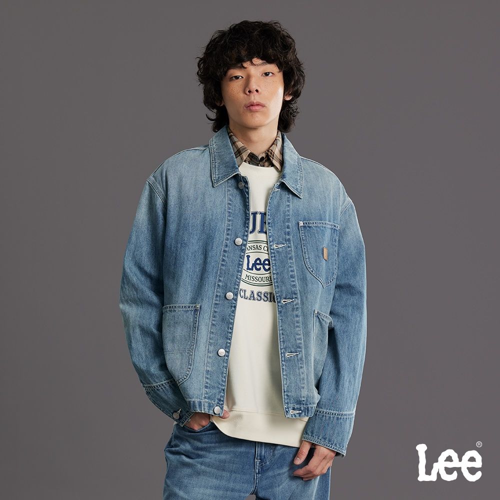 Lee 男款 季節性版型 牛仔外套 中洗水 LB614008882