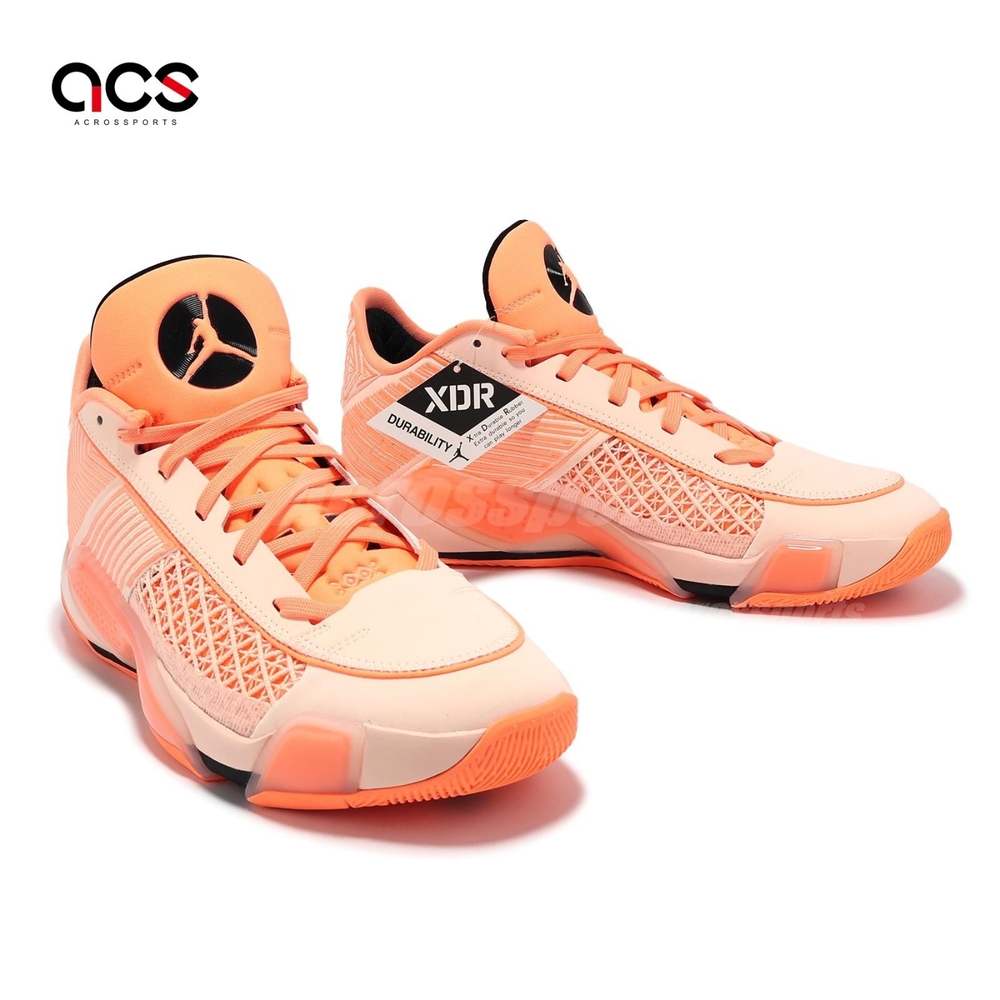 Nike 籃球鞋Air Jordan XXXVIII Low PF 男鞋橘黑Crimson Tint FD2325