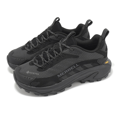 Merrell 登山鞋 Moab Speed 2 GTX 女鞋 黑 灰 防水 緩衝 黃金大底 抓地 戶外鞋 ML500452