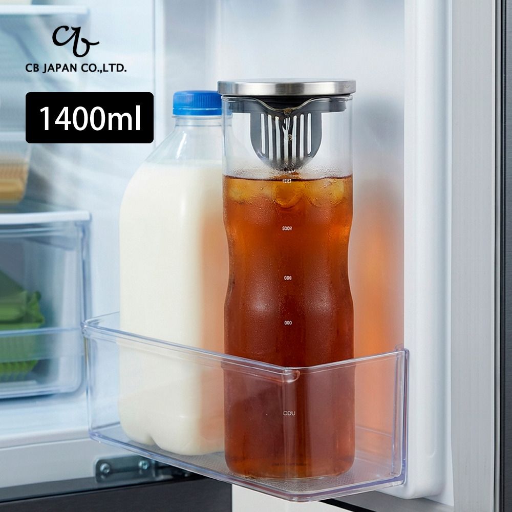 CB JAPAN LOG金屬蓋耐熱玻璃冷水壺/冷泡壺-1400ml