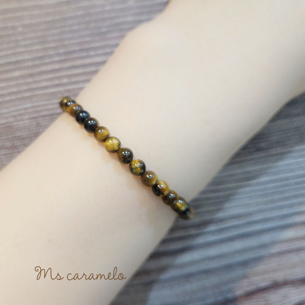 【焦糖小姐 Ms caramelo】虎眼石圓珠手鍊