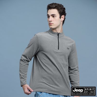 JEEP立領絨布POLO衫