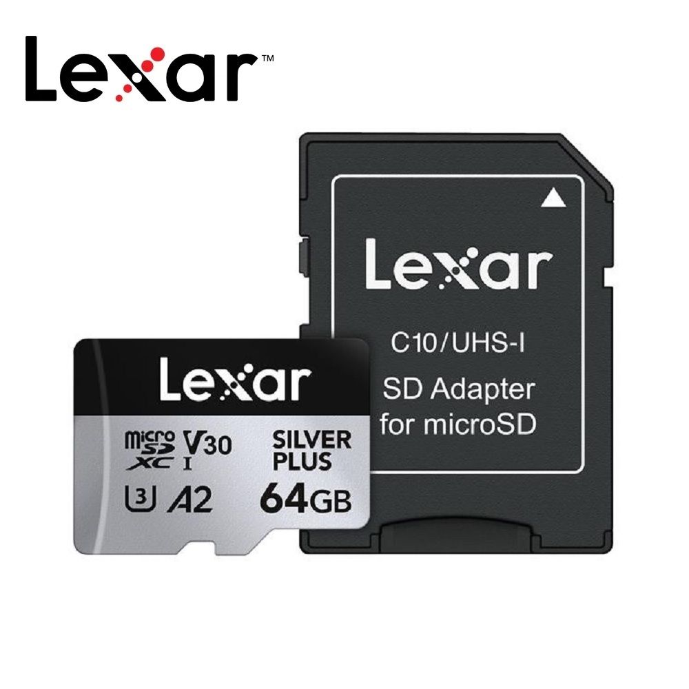 Lexar 雷克沙 Silver Plus MicroSDXC UHS-I(U3) A2 64G記憶卡