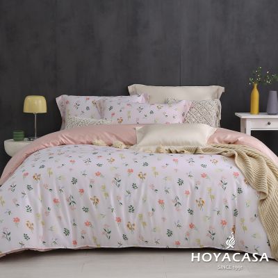 HOYACASA 60支天絲枕套床包三件組- 春野絮語(雙人)