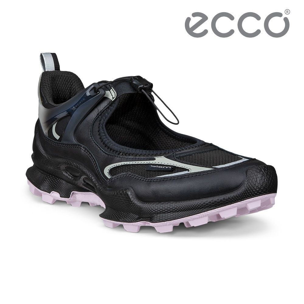 ECCO BIOM C-TRAIL W 蹤跡健步鏤空戶外繫帶休閒鞋 女鞋 黑色/金屬黑色