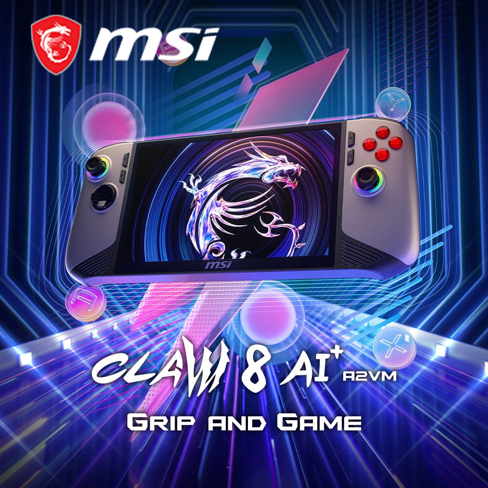 MSI微星 Claw 8 AI+ A2VM-002TW 電競掌機 (Intel Core Ultra 7 258V/32G/1T SSD/Win11)