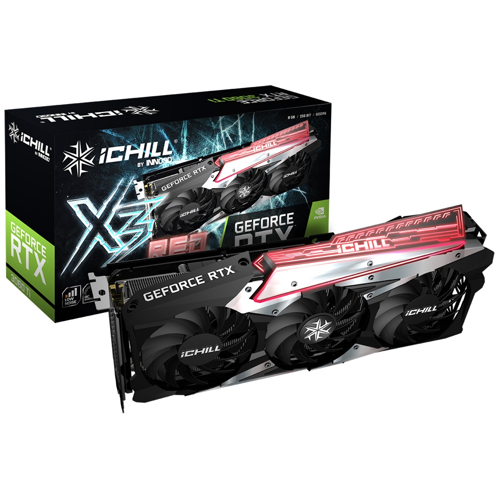 INNO3D 映眾GeForce RTX 3060TI 8GB GDDR6 iChill X3 RED LHR 顯示卡