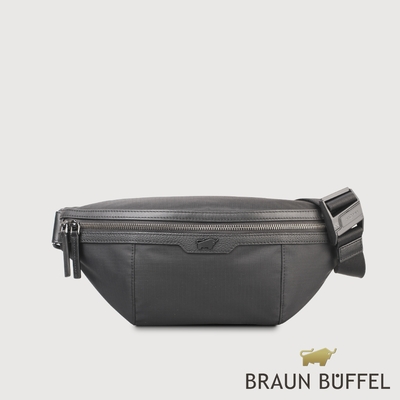 【BRAUN BUFFEL 德國小金牛】台灣總代理 密斯特-N 腰胸包-黑色/BF543-07-BK