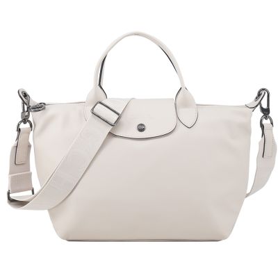 LONGCHAMP LE PLIAGE XTRA系列牛皮手提/斜背兩用水餃包(小/白紙)
