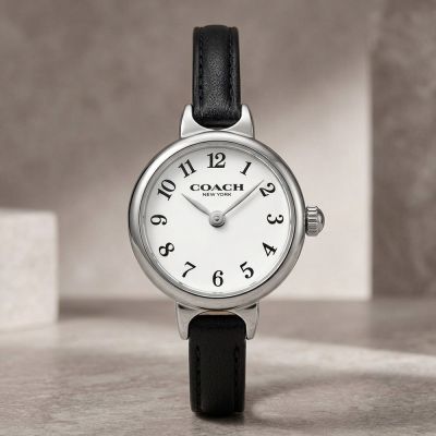 COACH Iris 小巧秀雅時尚女錶 手錶 周年慶獻禮 送禮推薦-白x黑/22mm CO14504657