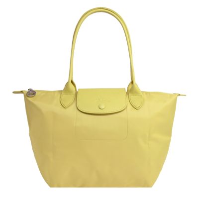 LONGCHAMP LE PLIAGE ONE系列長把尼龍單色摺疊水餃包(中/青橙綠)