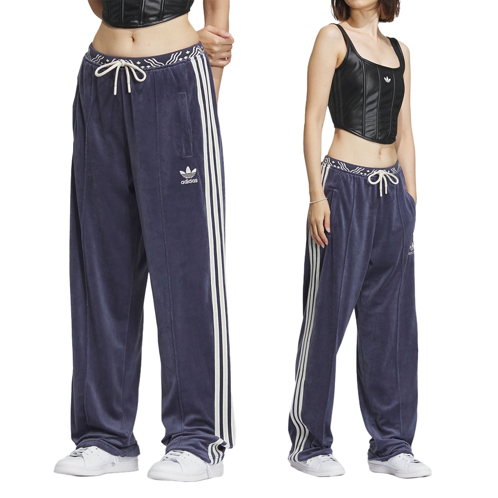 あいす Adidas Originals 女款藍色絲絨CNY新年款舒適運動休閒長褲IX4231