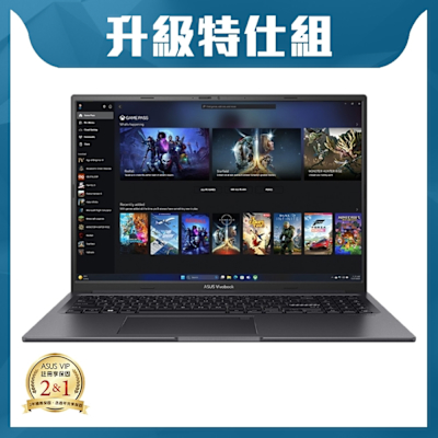 ASUS華碩 ASUS K3605VC 16吋特仕筆電 (i7-13620H/RTX3050 4G/8GB+16GB/1TB SSD/搖滾黑/Vivobook 16X)
