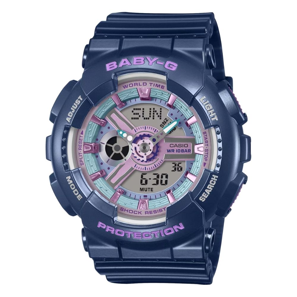 CASIO卡西歐 BABY-G Y3K 閃耀奪目  細膩優雅 雙顯錶款 BA-110MC-2A_43.4mm