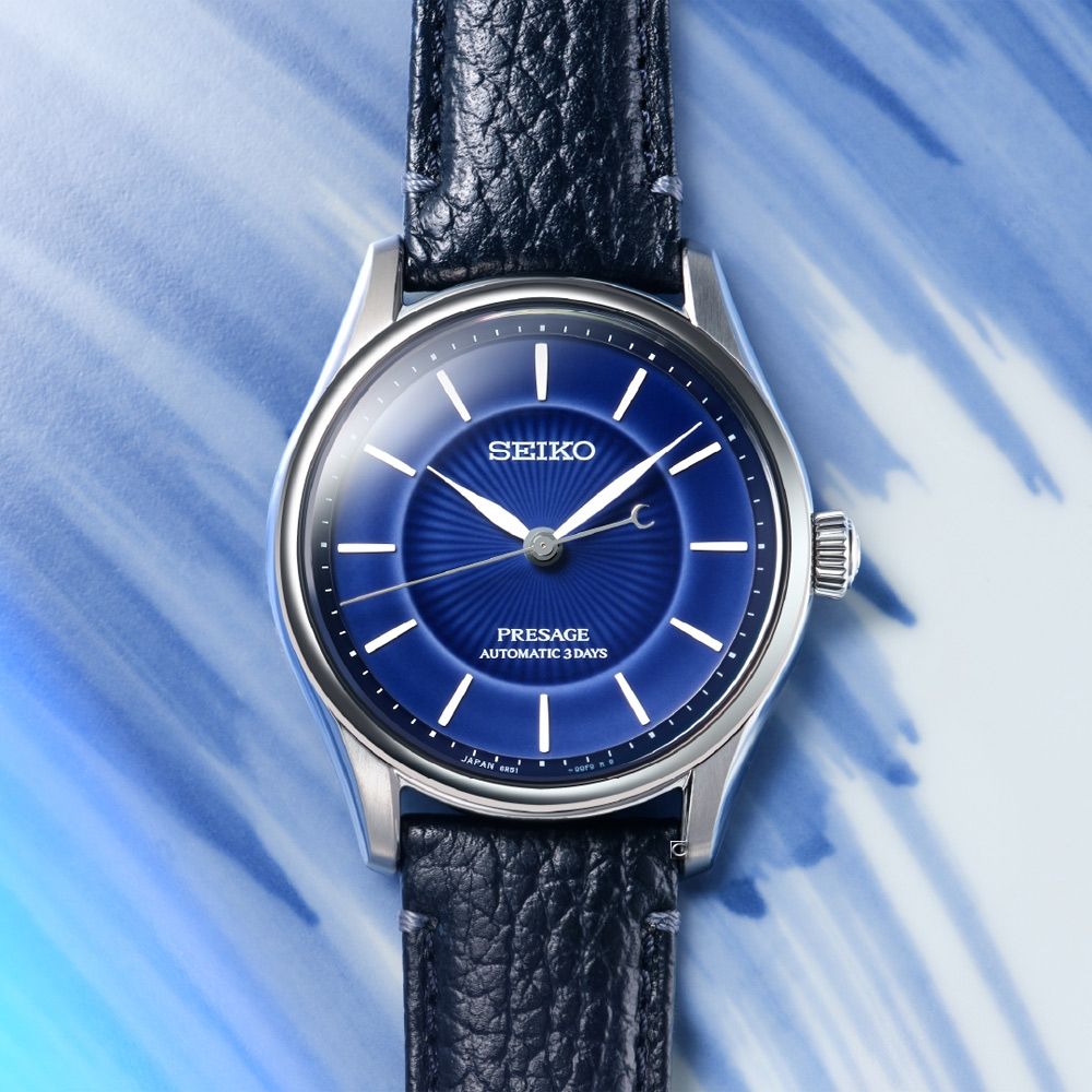 SEIKO 精工 Presage 145 週年紀念琉璃藍 有田燒機械腕錶 男錶-39.6mm藍 6R51-00F0B/HCC007J1_SK043