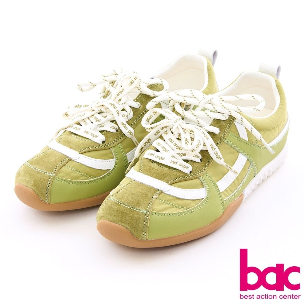 【bac】拼接繫帶芭蕾風運動休閒226-519-綠色