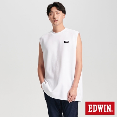 EDWIN 男裝 涼爽系列 涼爽吸濕排汗無袖背心-白色