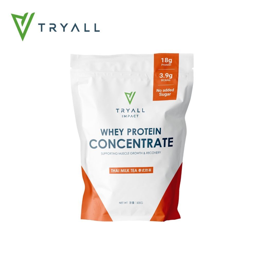 [台灣 Tryall] 濃縮乳清蛋白-泰式奶茶 (500g/袋)