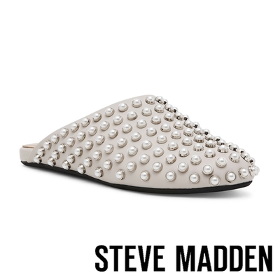 STEVE MADDEN-GLIMMER 率性珍珠穆勒拖鞋-米色