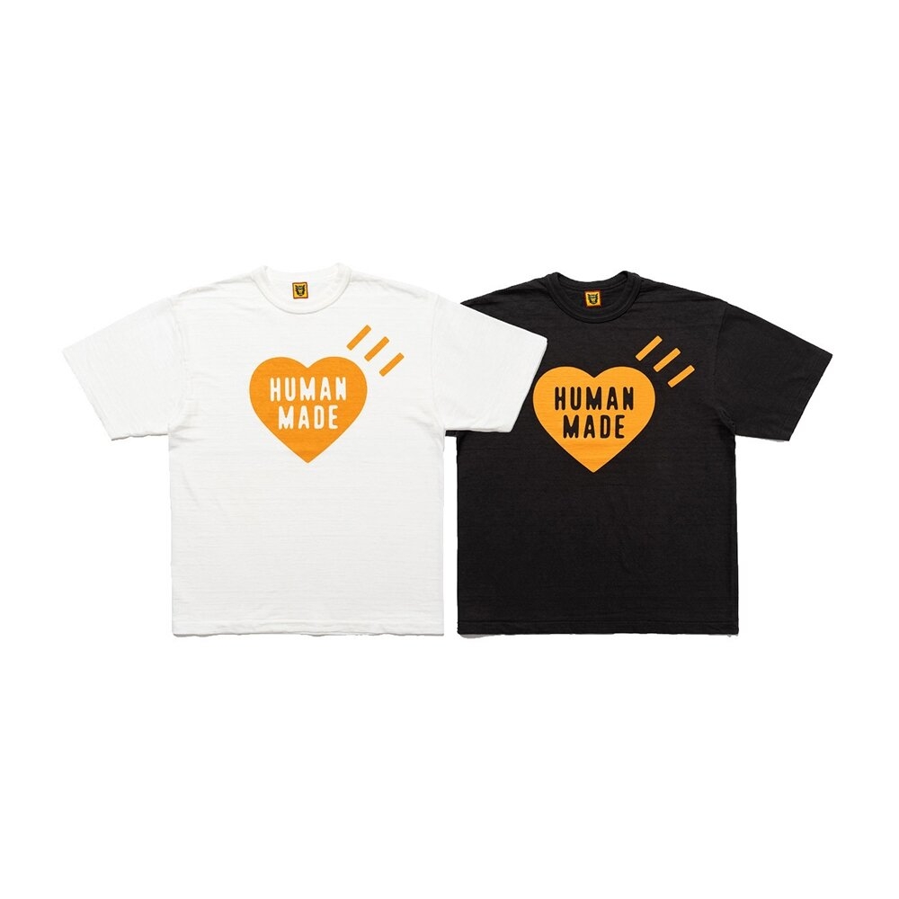 Human Made Heart T-Shirt 澀谷限定橘色愛心白色/黑色限定款T恤