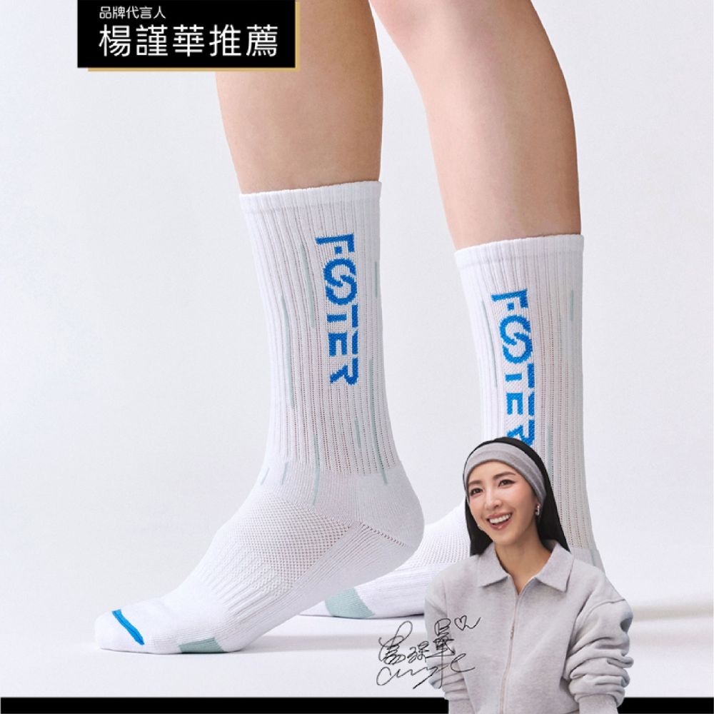 【FOOTER除臭襪】Daily 直紋線構輕壓力襪 (LH401) (白色)