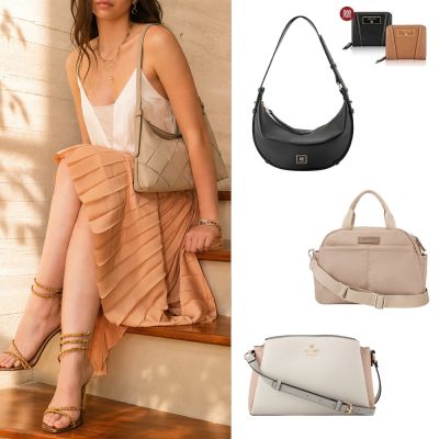 【經典包+夾組】NINE WEST 兩用斜背包/後背包/托特包/手提包+短夾