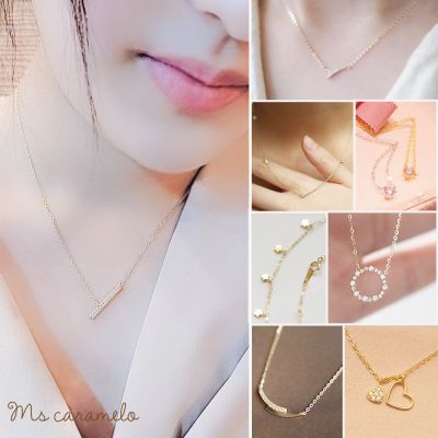 【時時樂限定】焦糖小姐 Ms caramelo 925銀 Smile 微笑、經典六爪、幸褔圈圈項鍊多款任選