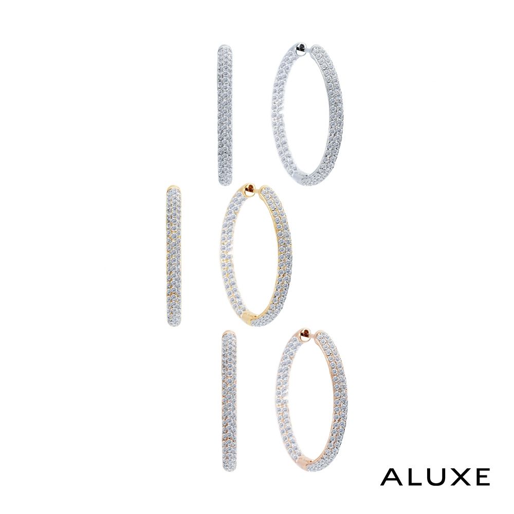 ALUXE 亞立詩 18K金 鑽石耳環 極致之圓 EE0791