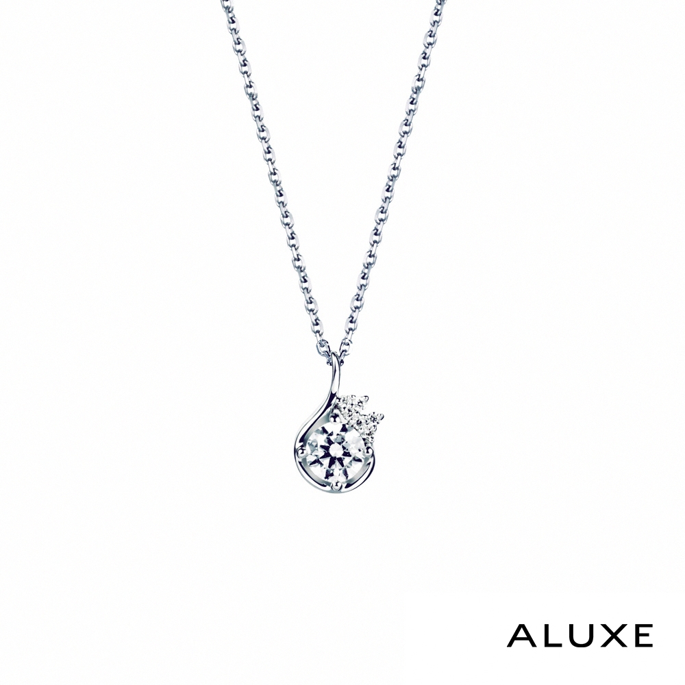 ALUXE 亞立詩 0.30克拉 FVS2 18K金 鑽石項鍊 春日之美 NS0760