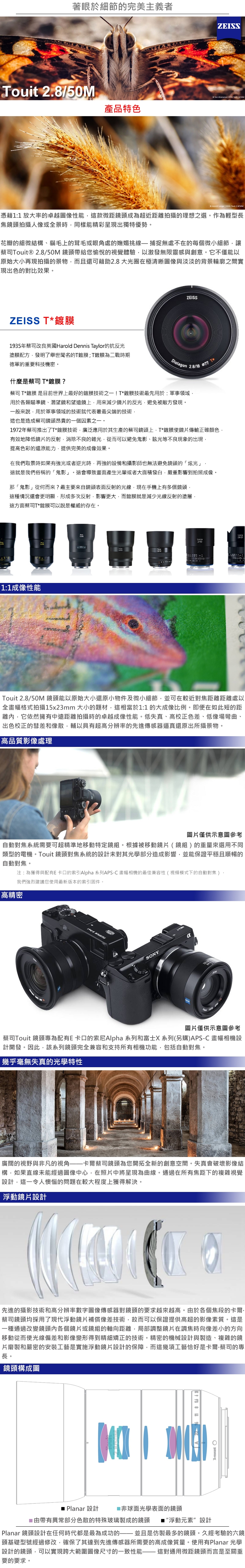 ZEISS蔡司 Touit 2.8/50M - 詳情1