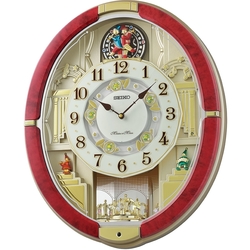 SEIKO 日本精工整點報時音樂掛鐘30組高音質音樂(QXM612R)46x38cm