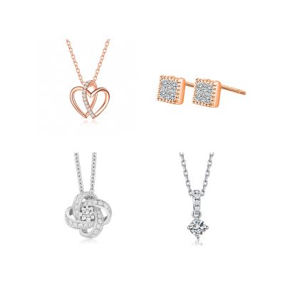 SOPHIA 蘇菲亞珠寶 - 14K金 鑽石項墜/耳環