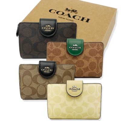 COACH 新款LOGO鈔票零錢袋中夾禮盒(多色供選)