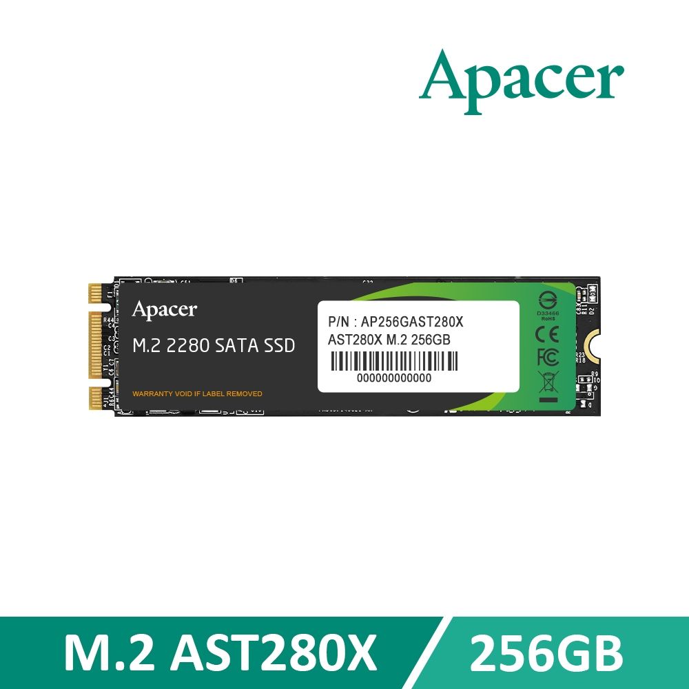 宇瞻 Apacer AST280X 256GB M.2 SATA3 SSD