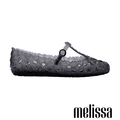 Melissa-SUSAN FANG 聯名-果凍花朵T字瑪莉珍鞋-黑色