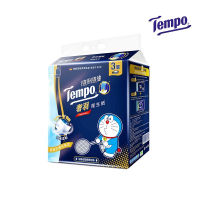 Tempo 哆啦A夢限量版 隨掛隨抽奢羽3層衛生紙 180抽x10包/箱