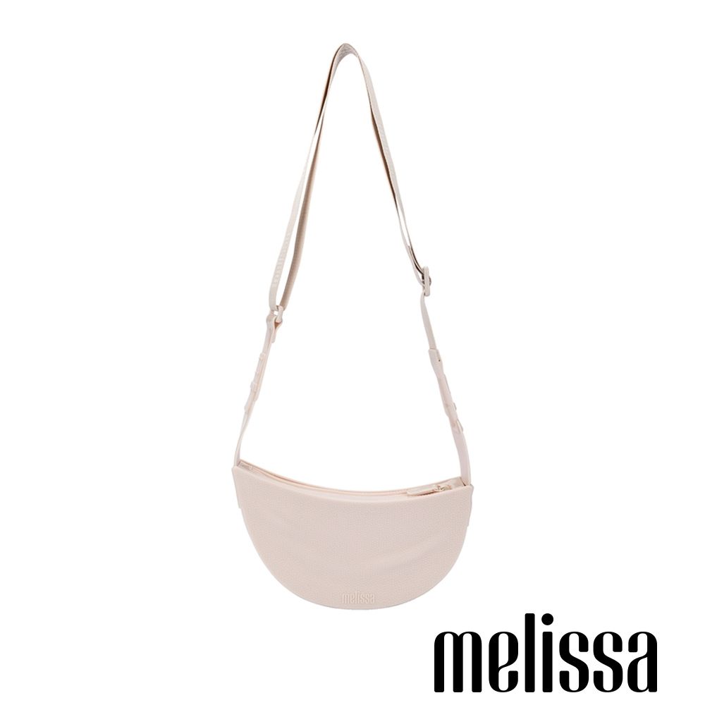 Melissa-簡約素面寬帶側背包-白色