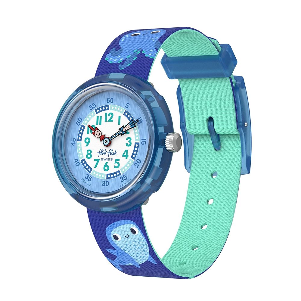 FlikFlak 兒童手錶 OCEAN PARTY 兒童禮物/安全防水/瑞士製造 FBNP257 (31.85mm)