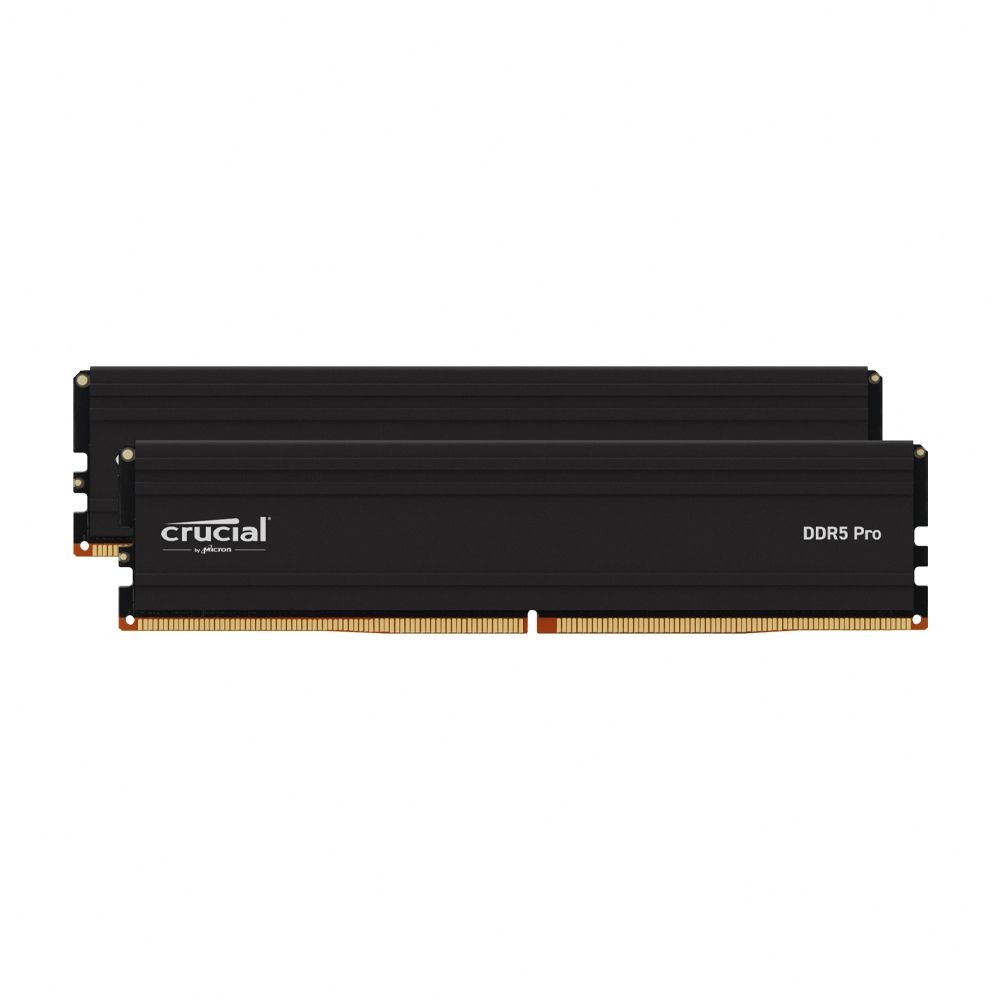 美光Micron Crucial PRO DDR5 5600 96G(48G*2)超頻(雙通)(黑散熱片