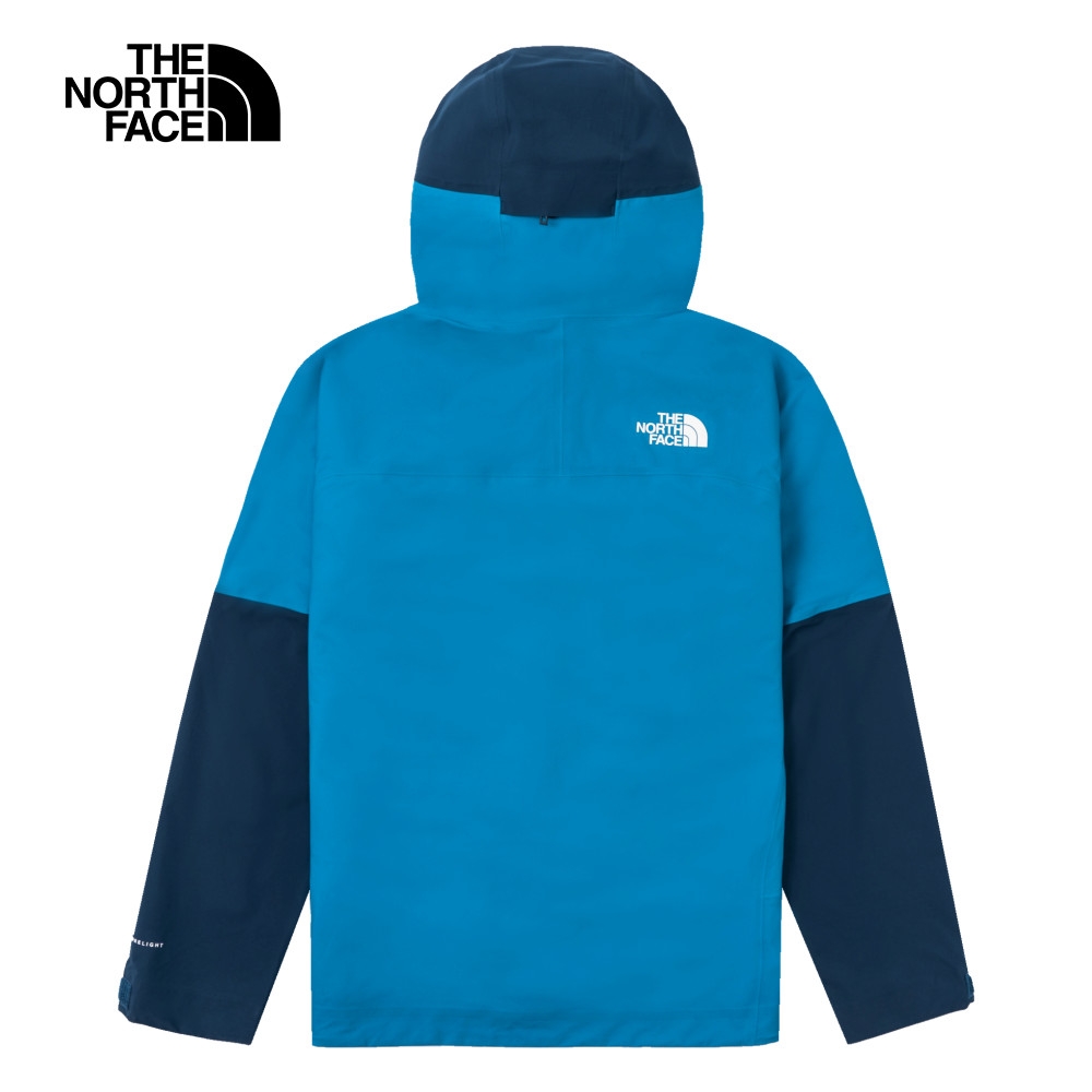 The North Face 官方旗艦】北面男款藍色防水透氣可調節可打包連帽
