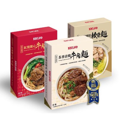 KKLife 常溫湯麵4盒組(570g/盒.紅燒牛腱心.茶香牛肉麵.胡椒豬肚.藥膳.軟骨麵)