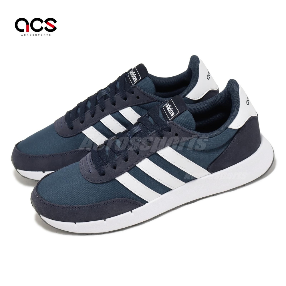 adidas 休閒鞋Run 60s 男鞋藍白麂皮復古運動鞋愛迪達FZ0962 休閒