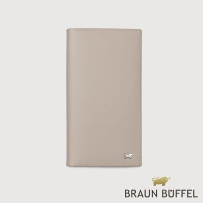 【BRAUN BUFFEL 德國小金牛】台灣總代理 亞當 17卡 兩折長夾-杏色/BF504-631-HM