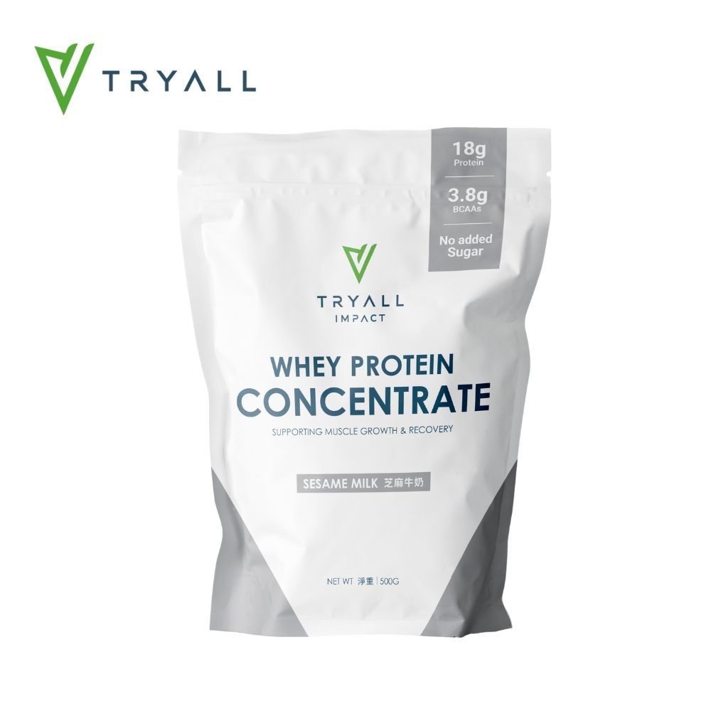 [台灣 Tryall] 濃縮乳清蛋白粉-芝麻牛奶 (500g/袋)