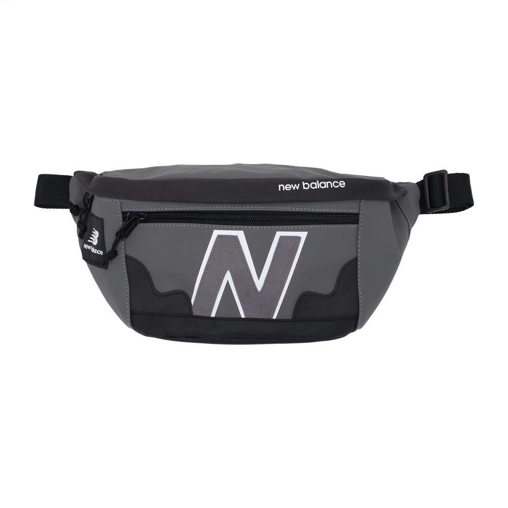 New Balance 斜肩包Legacy Waist Bag 男款黑灰側背包斜肩包休閒