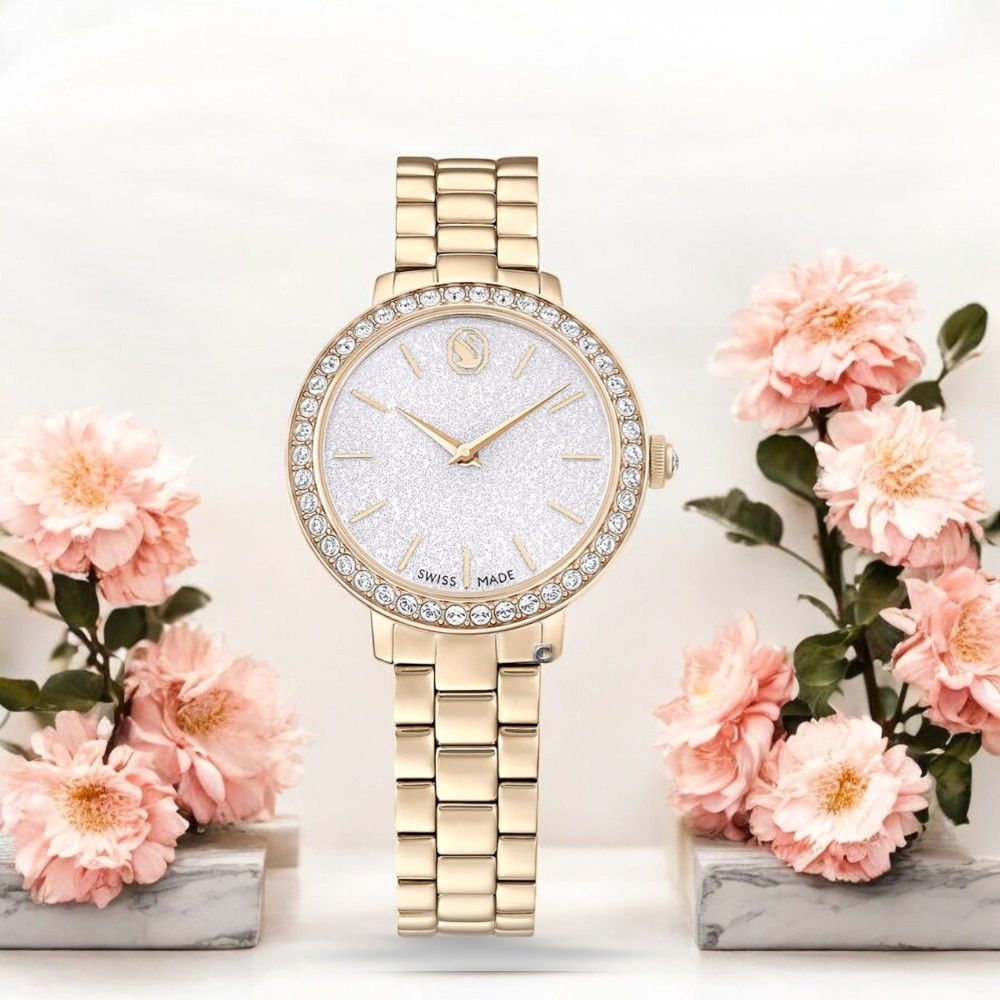 SWAROVSKI 施華洛世奇 Matrix 璀璨水晶腕錶 手錶 女錶 禮物-金色 5715026