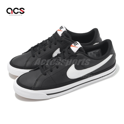 Nike 休閒鞋 Court Legacy GS 大童 女鞋 黑 白 復古 低筒 DA5380-002
