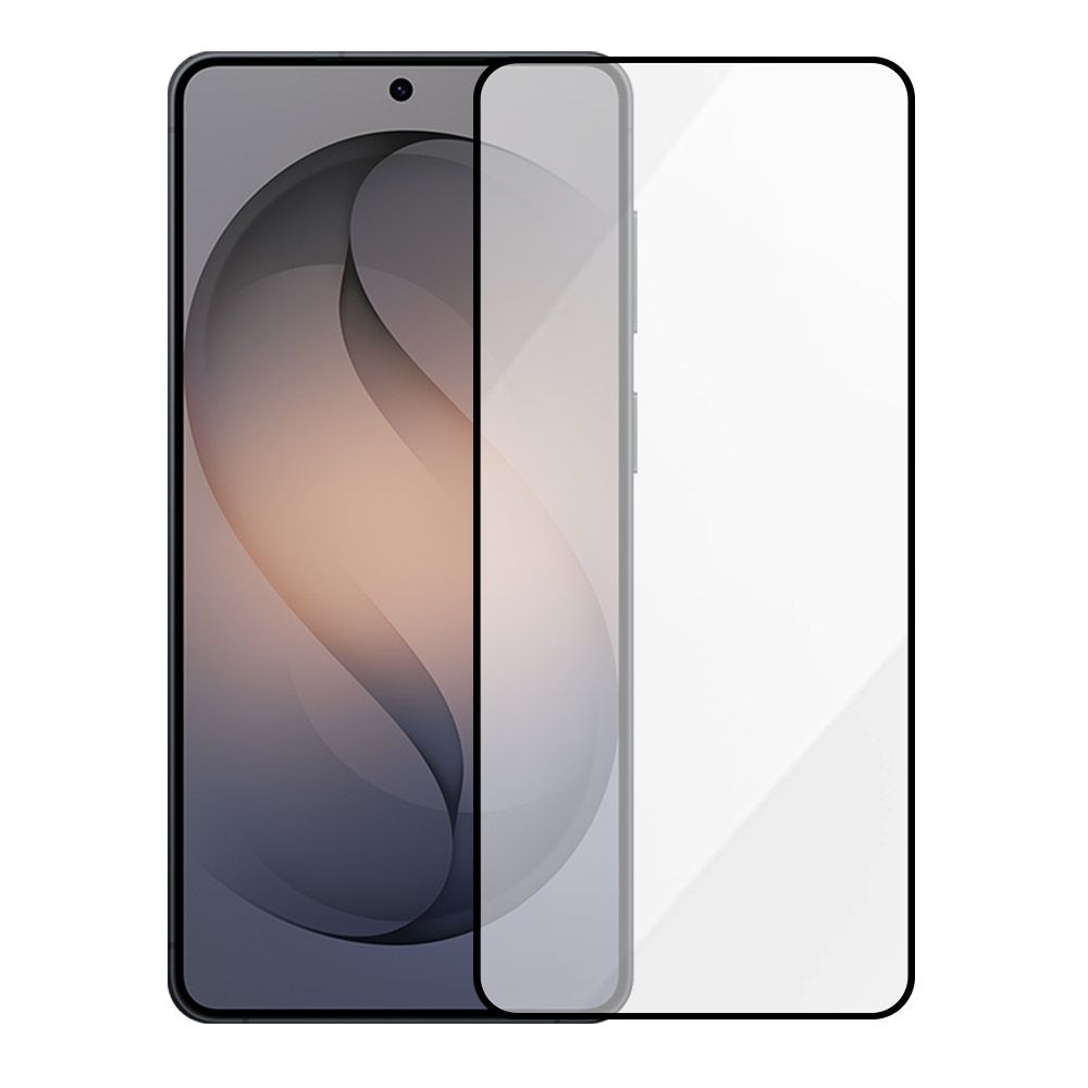 Metal-Slim Samsung Galaxy S26+/S25 Edge 全膠滿版9H鋼化玻璃貼(支援指紋辨識解鎖)-晶鑽黑