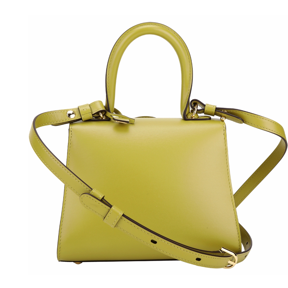 DELVAUX Brillant 迷你款馬蹄釦水波紋小牛皮手提/斜背包(奇異果綠) | 歐系精品包/配件| Yahoo購物中心